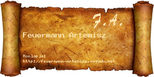 Feuermann Artemisz névjegykártya